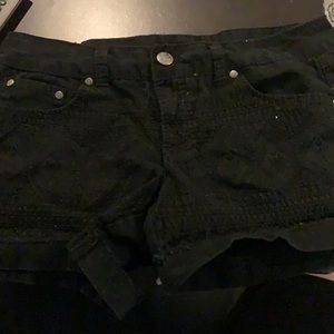 Black Jean shorts